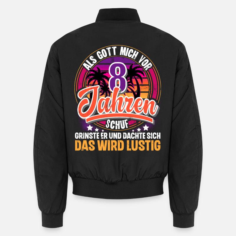 8. Geburtstag Als Gott Mich Schuf Vor Unisex Bomberjacke