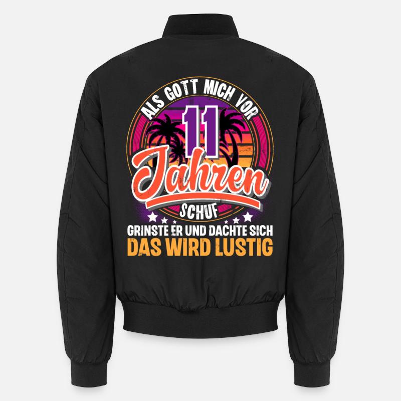 11. Geburtstag Als Gott Mich Schuf Vor Unisex Bomberjacke