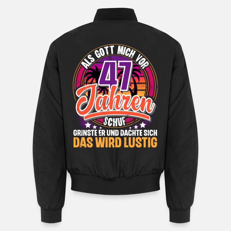 47. Geburtstag Als Gott Mich Schuf Vor Unisex Bomberjacke