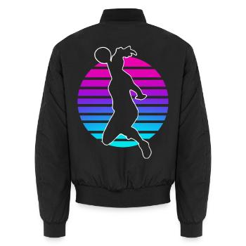 Handball Handball Player Women Handball - Unisex Bomber Jacket - black - Back - AI Model Male 185 light (185cm)