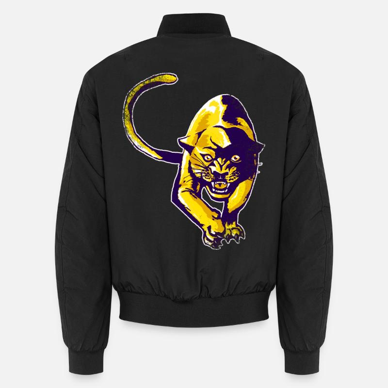 Goldener Panther - Unisex Bomberjacke - Schwarz