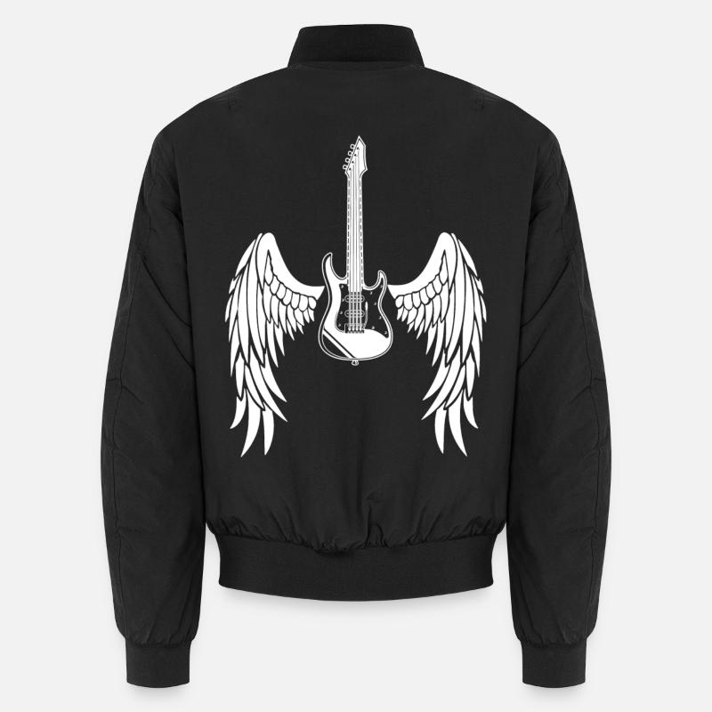 Winged Guitar Unisex Bomber Jacket