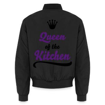 Cadeaux amusants pour les femmes qui aiment cuisiner - Bomber unisexe - noir - Dos - AI Model Male 185 light (185cm)