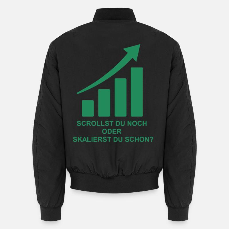 Onlinebusiness Motivation - Unisex Bomberjacke - Schwarz