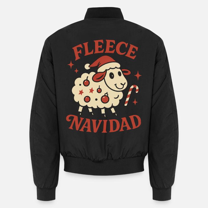 Lustiges Weihnachtsgeschenk Fleece Navidad Unisex Bomberjacke