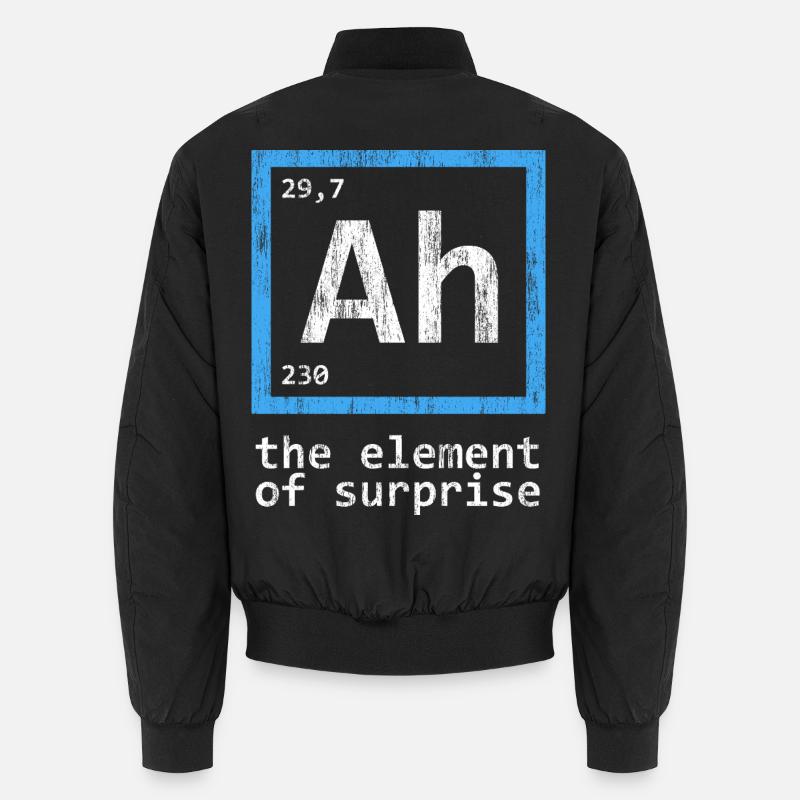 Ah: Element des Überraschungsperiodensystems - Unisex Bomberjacke - Schwarz
