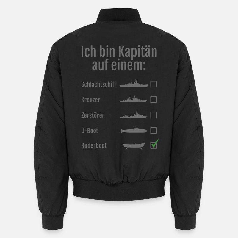 I'm a captain on a ... - Unisex Bomber Jacket - black