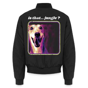 Ist das Jungle – Funny Dog Jungle Dnb - Unisex Bomberjacke - Schwarz - Hinten - AI Model Male 185 light (185cm)