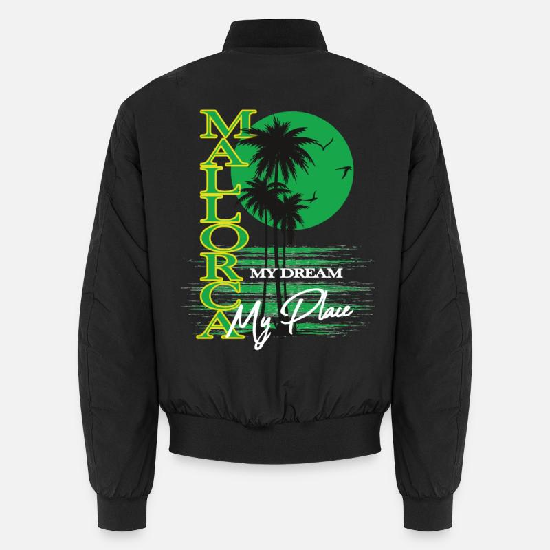 Malorca Palmen Retro-Traum Unisex Bomberjacke