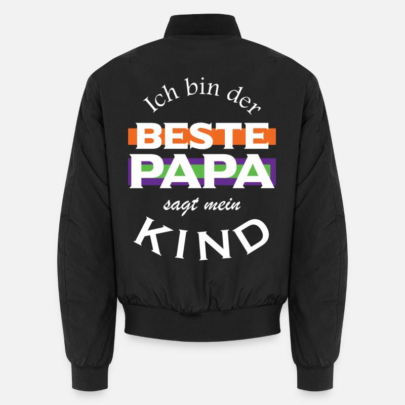 Je suis le meilleur papa - Bomber unisexe - noir