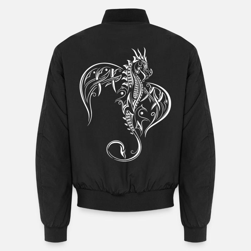 Dragon Fantasy Fire Dragon - Unisex Bomber Jacket - black