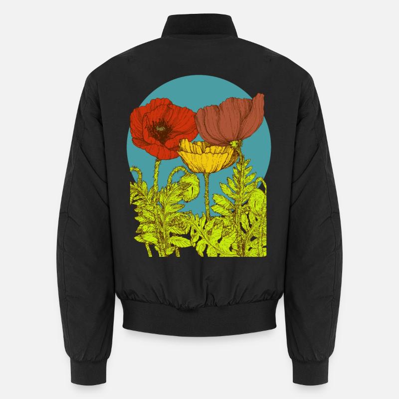 Poppies - Unisex Bomber Jacket - black