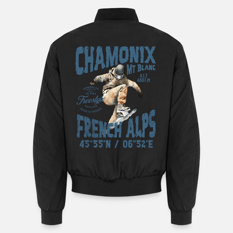 Design Skateboard Mountain Alpine Skiing Unisex Bomber Jacket