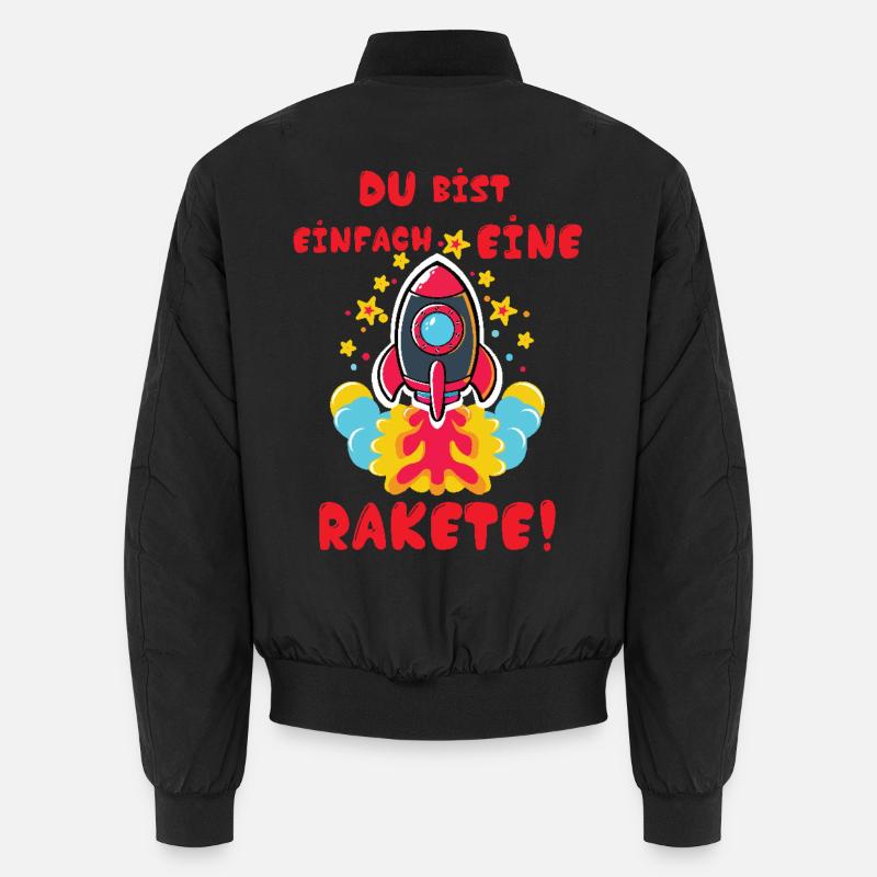 Rakete - Unisex Bomberjacke - Schwarz