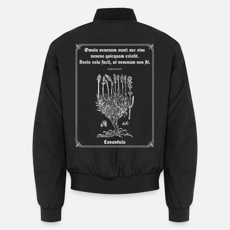 Citation latine de Paracelse – Illustration de lavande Bomber unisexe