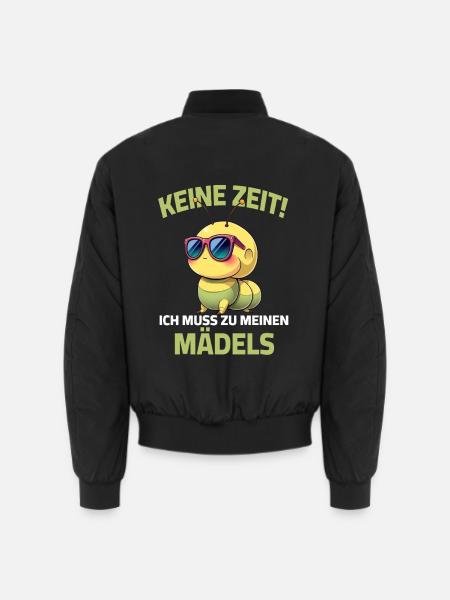 Garten Raupe Sprüche Gärtner Gärtnerei - Unisex Bomberjacke - Schwarz