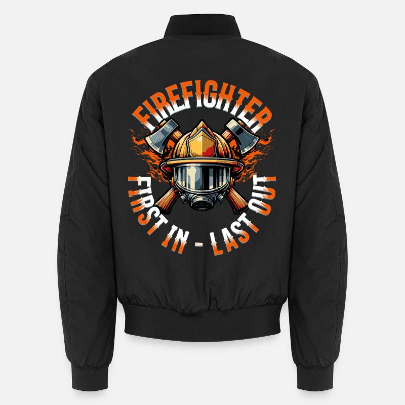 Fire brigade first in, last out Unisex Bomber Jacket