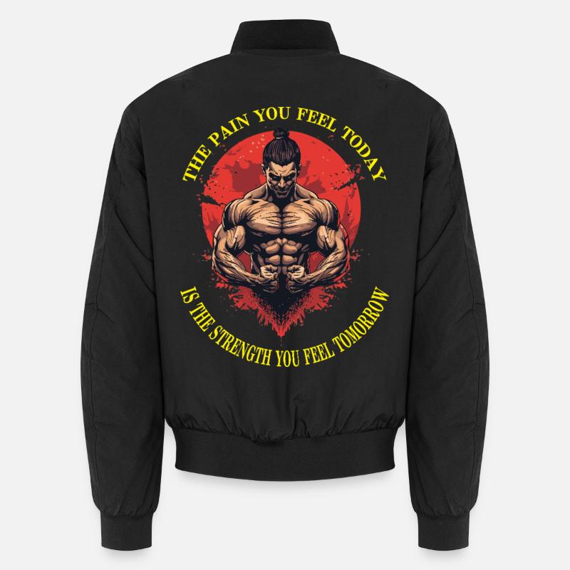 Schmerz-Stärke Unisex Bomberjacke