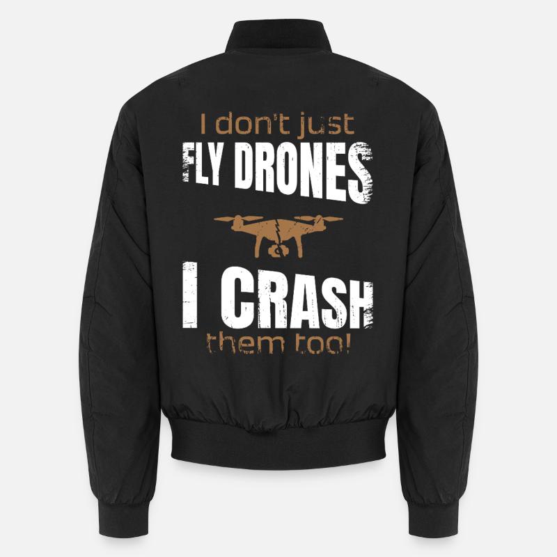 Drone Pilot Flying Drones Drone Fpv - Unisex Bomber Jacket - black