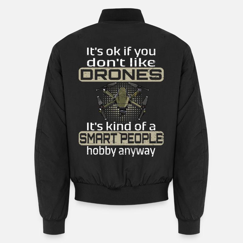 Drones FAQ Drones Questions T-Shirt Quadcopter Unisex Bomber Jacket