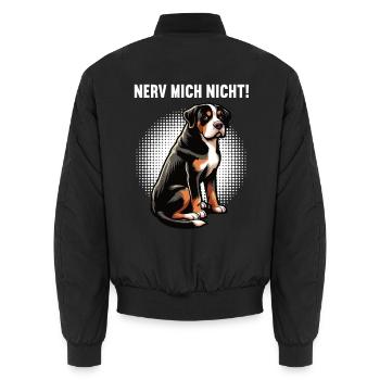 Nerv Mich Nicht Appenzeller Sennenhund Sennenhunde - Unisex Bomberjacke - Schwarz - Hinten - AI Model Male 185 light (185cm)