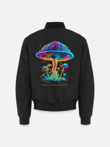 MAGIC MUSHROOM - Unisex Bomberjacke - Schwarz