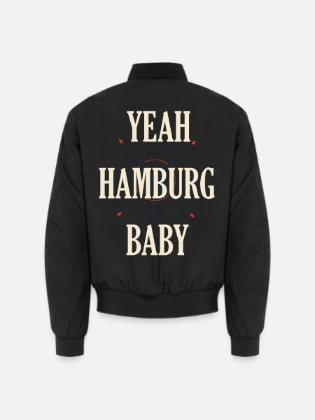 Hamburg Statement Shirt - Yeah Hamburg Baby - Unisex Bomberjacke - Schwarz
