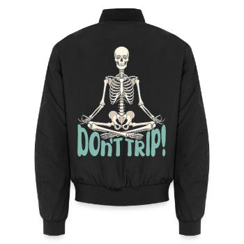 Dont Trip Skeleton Gaming Leonida  - Unisex Bomberjacke - Schwarz - Hinten - AI Model Male 185 light (185cm)