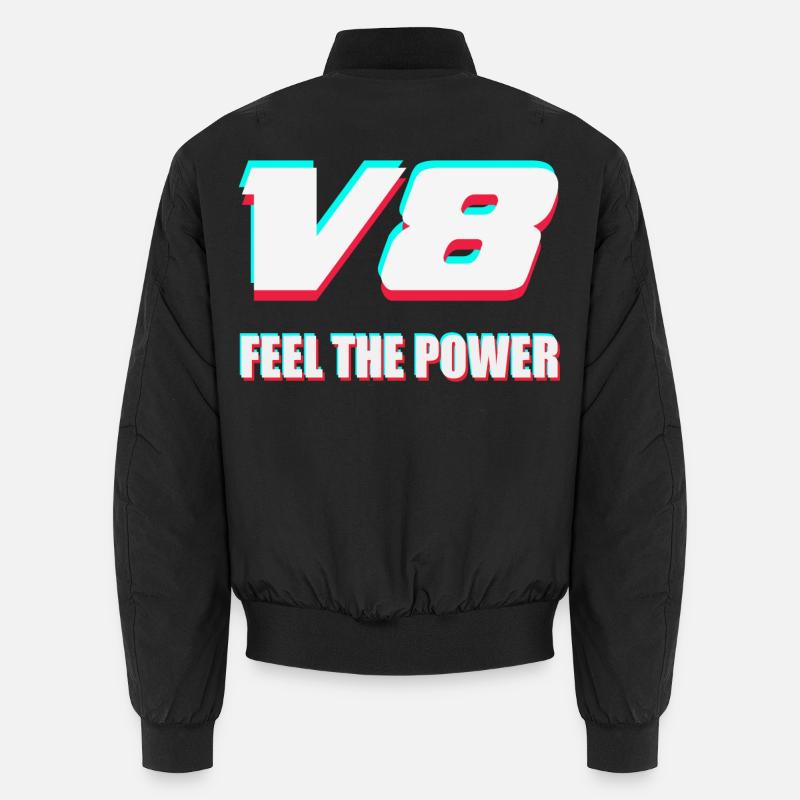 V8 - Bomber unisexe - noir