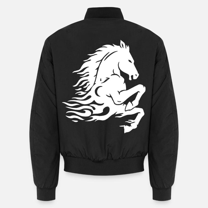 Cheval fantôme (blanc) Bomber unisexe