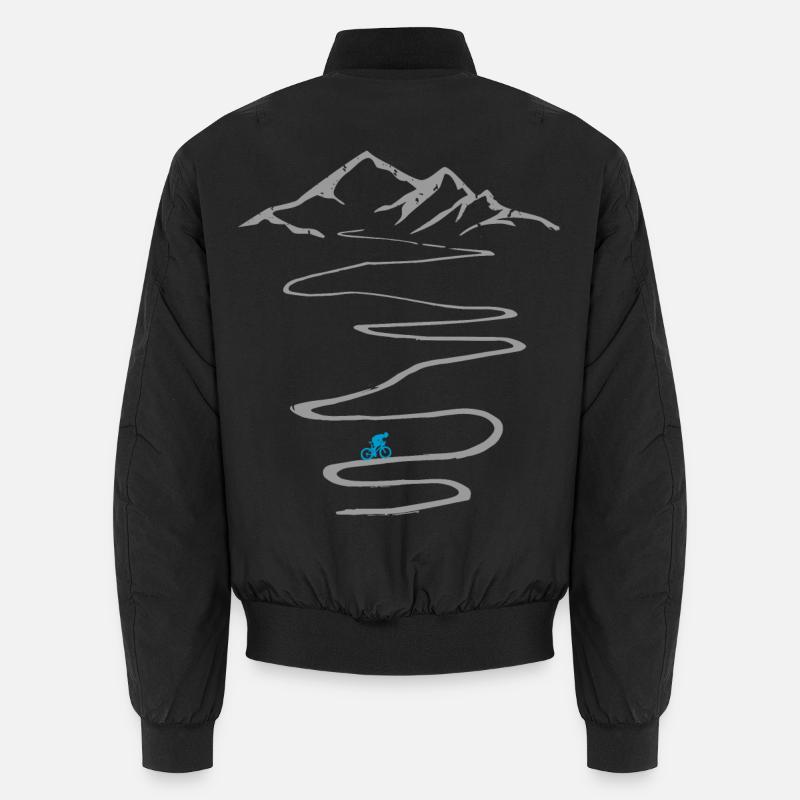 Mountain Pass Serpentines Road Bike Cyclists Unisex Bomber Jacket