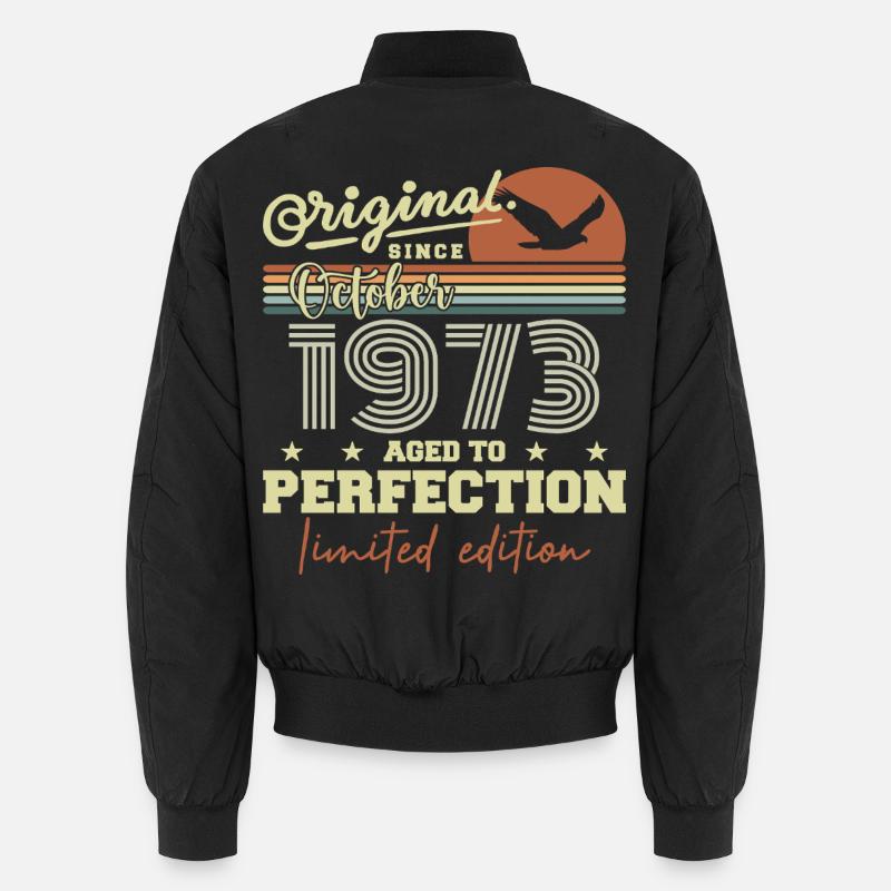 1973 October 1973 Birthday October 1973 Unisex Bomber Jacket