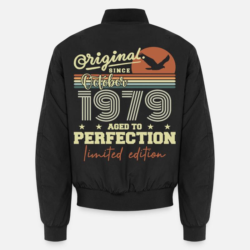1979 October 1979 Anniversary October 1979 - Unisex Bomber Jacket - black