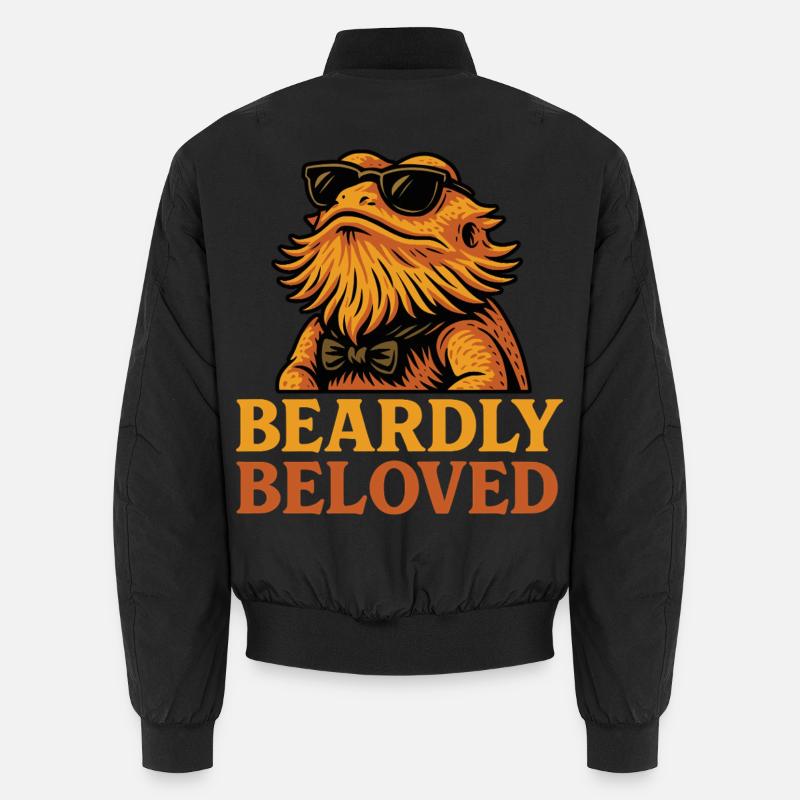 Bearded Dragon Pun Funny Lizard Reptile Unisex Bomber Jacket