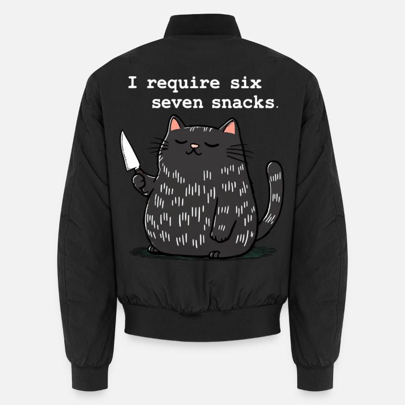 6-7 Internet Meme 6 7 Snack Katze Unisex Bomberjacke
