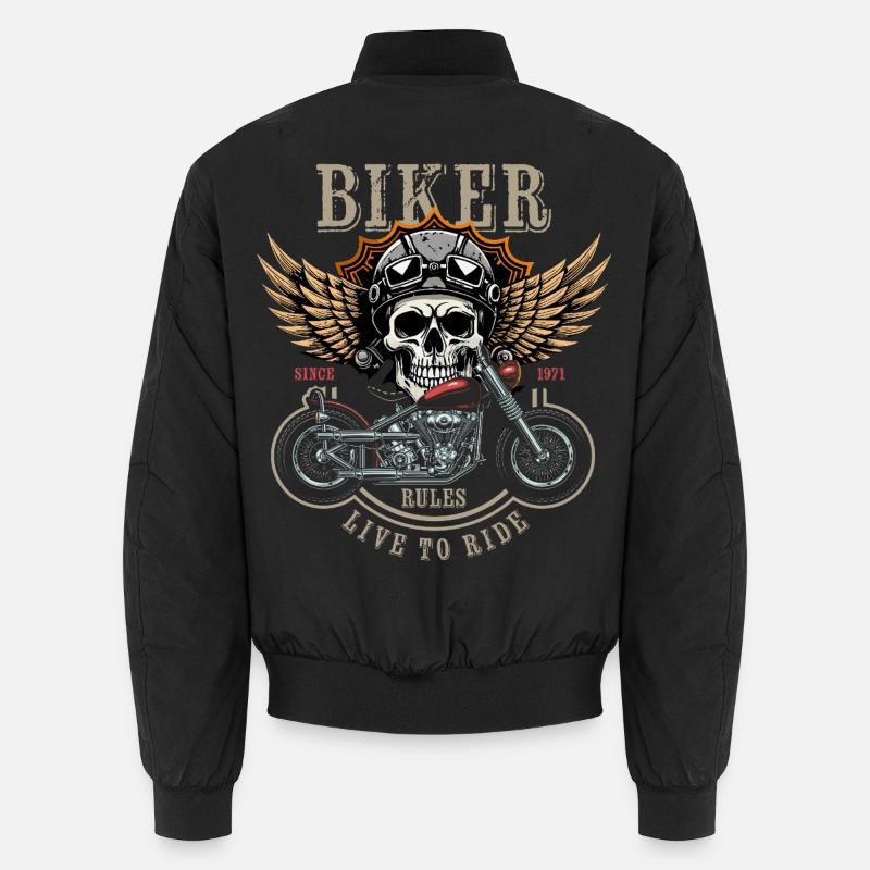 Biker Rules - Since 1971 - Live to Ride Unisex Bomber Jacket