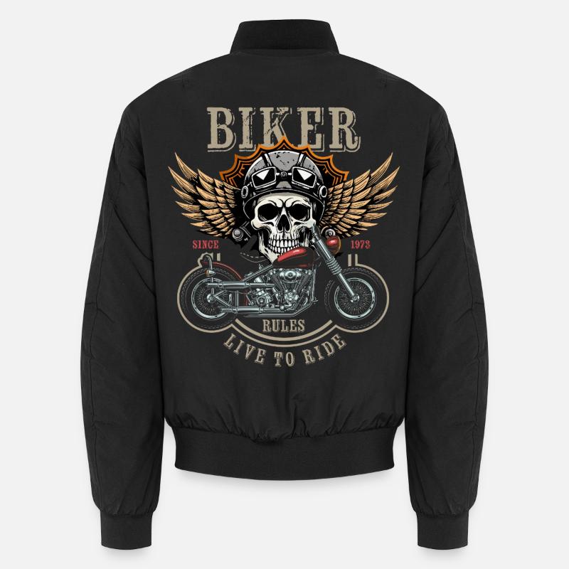 Biker Rules - Since 1973 - Live to Ride Unisex Bomberjacke