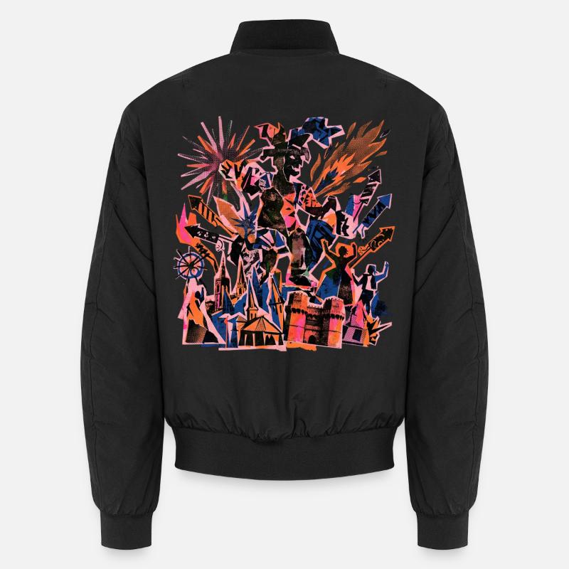 Fallas De Valencia Risographie - Bomber unisexe - noir