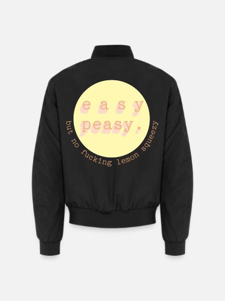 Easy Peasy Zitronen Kreis - Unisex Bomberjacke - Schwarz