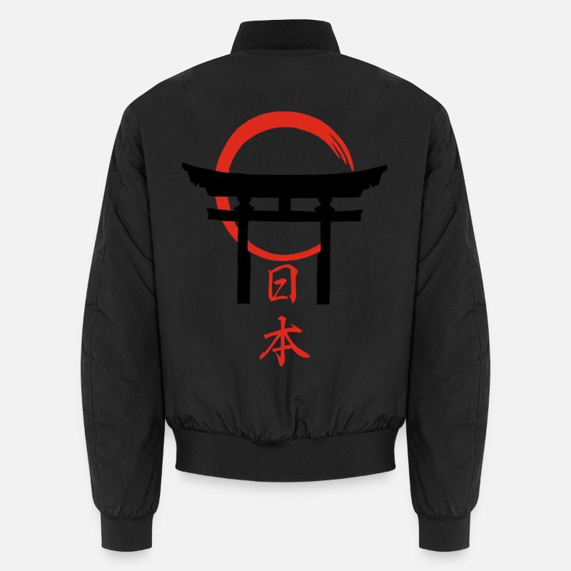Torii Gate (Black) - Unisex Bomber Jacket - black