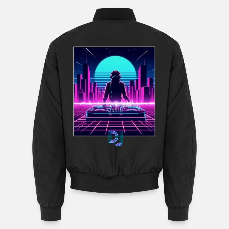 DJ Neon Skyline Unisex Bomber Jacket
