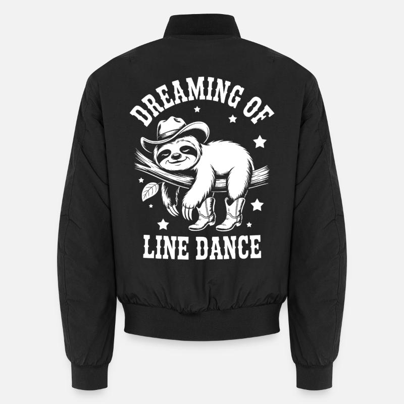 Sloth LineDance Cowboy Bomber unisexe