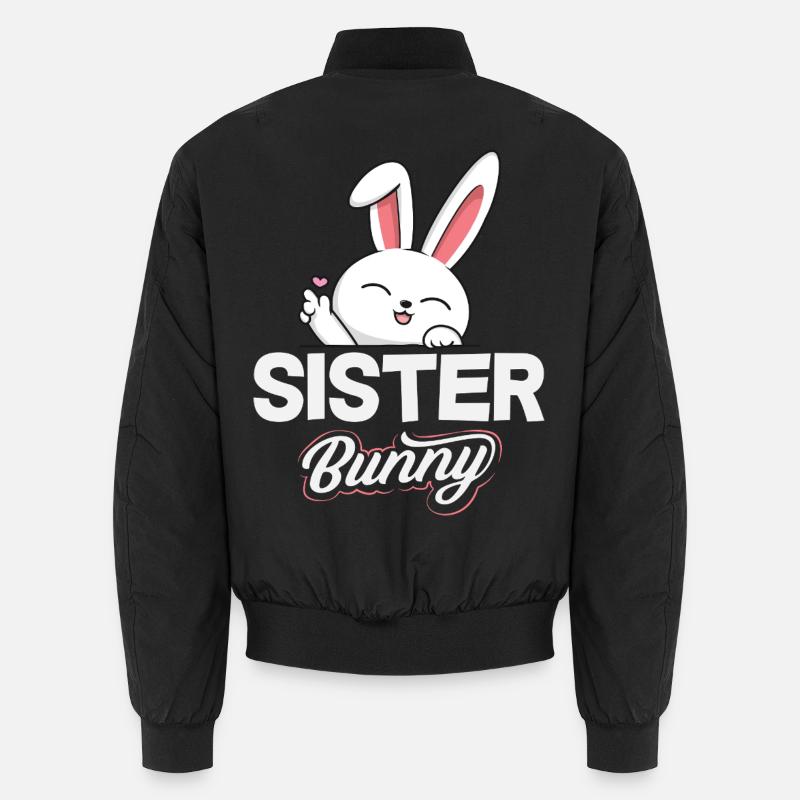 Frohe Ostern Süßer Osterhase Eiersuche Ostereier Unisex Bomberjacke