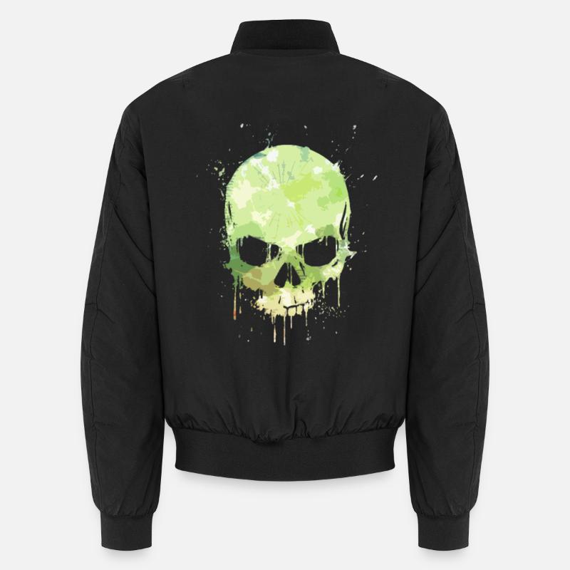 Skull Stain - Unisex Bomber Jacket - black