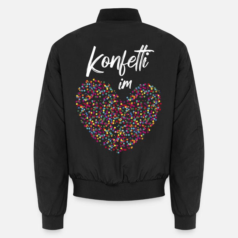 Stimmung Konfetti Fasching Karneval Silvester - Unisex Bomberjacke - Schwarz