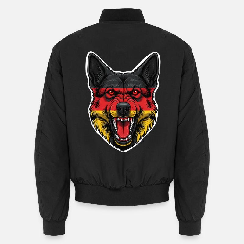 Deutscher Schäferhund Flaggenmotiv Unisex Bomberjacke