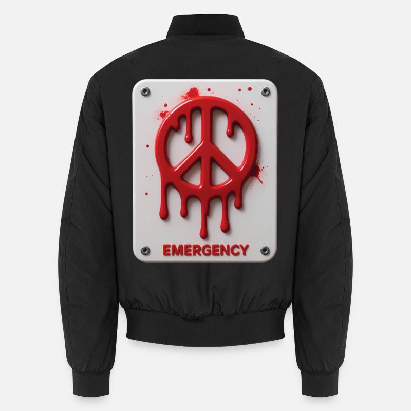 FRIEDENSNOTFALL #1 – Frieden & Liebe Unisex Bomberjacke