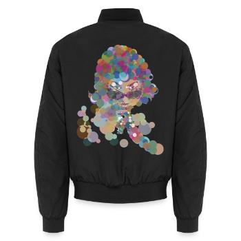 Aretha - Unisex Bomberjacke - Schwarz - Hinten - AI Model Male 185 light (185cm)