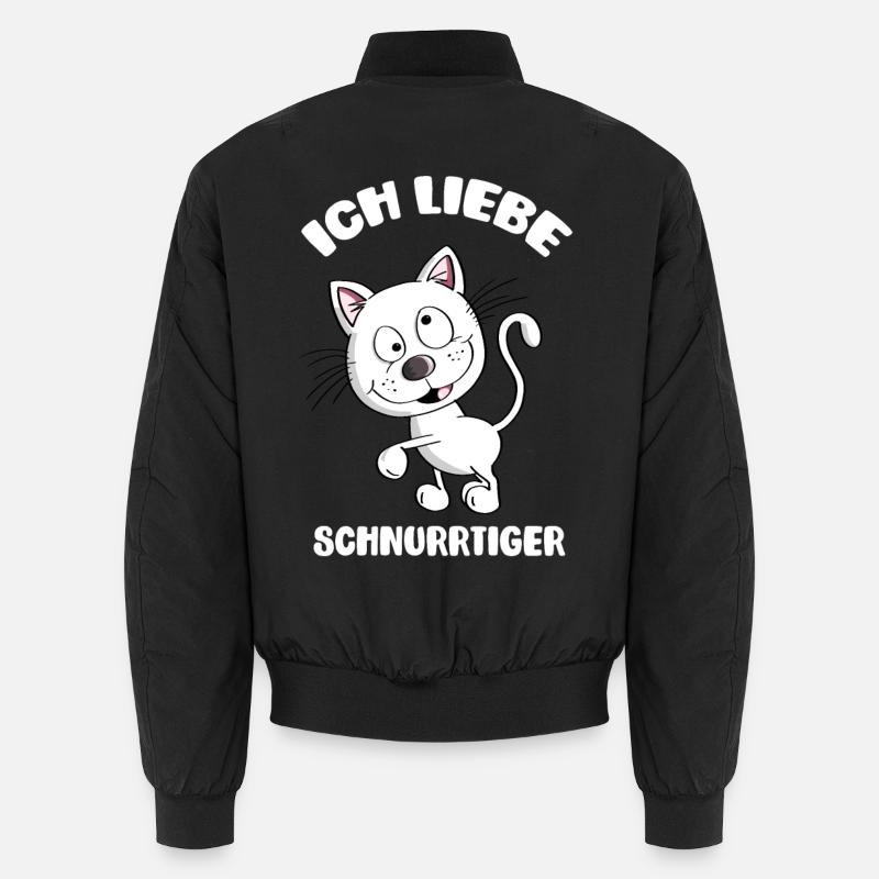 Ich Liebe Schnurrtiger - Katze - Katzen - Tiger Unisex Bomberjacke