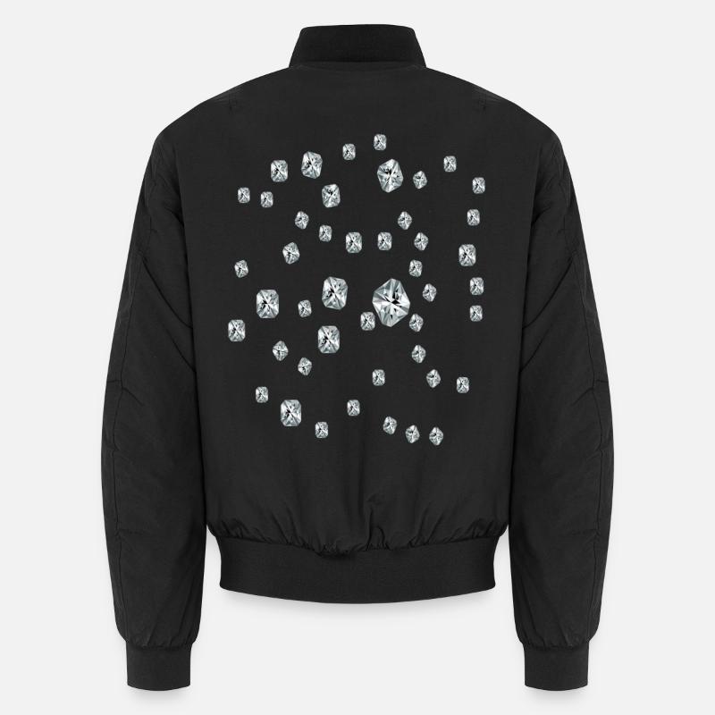 diamond - Unisex Bomber Jacket - black